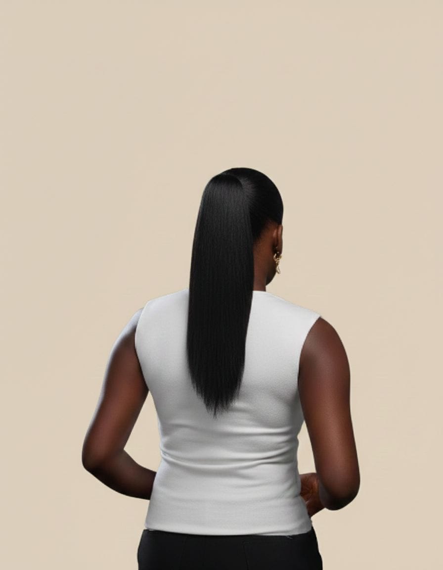 965 Brown Straight Ponytail