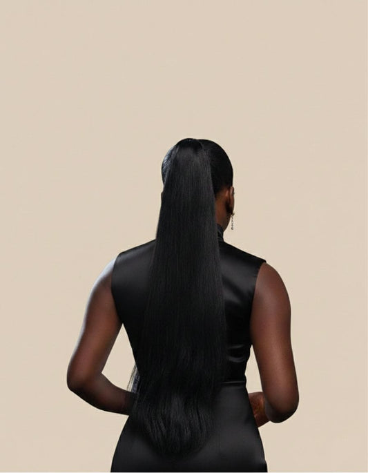 999 Black Straight Ponytail
